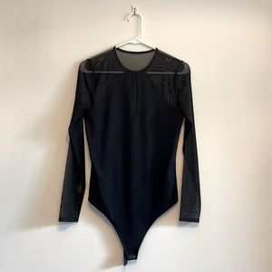 Abercrombie mesh long sleeve bodysuit